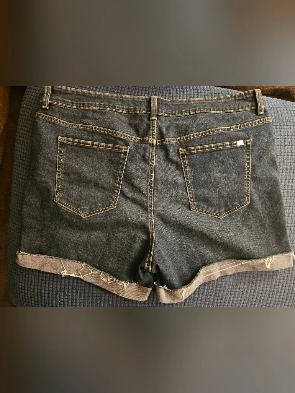 Women's Size 18 Short Jennifer Lopez JLO jean shorts distressed rolled leg